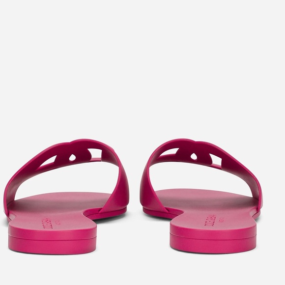 Dolce & Gabbana Rubber Beachwear Sliders Fuchsia Pink 39 - Picture 4 of 4
